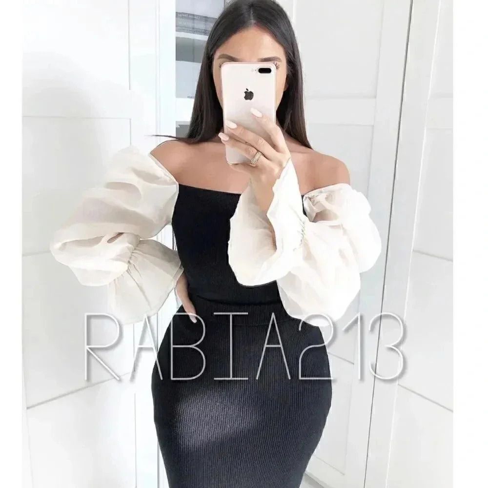LAST 1!🔥  ZARA COMBINATION SLEEVE TOP